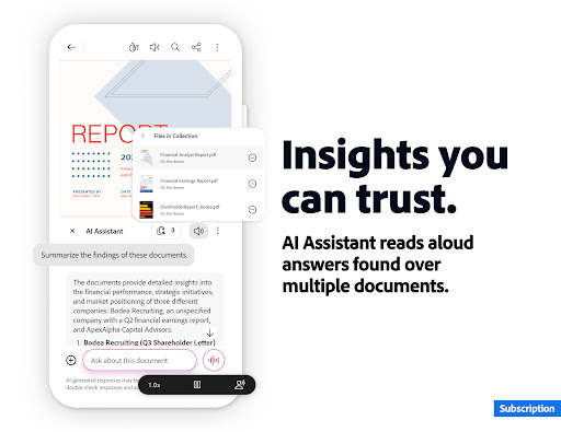 Adobe Acrobat Reader: Edit PDF screenshot