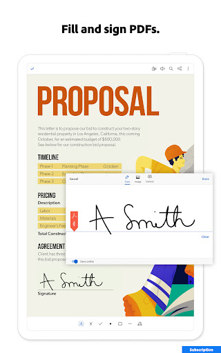 Adobe Acrobat Reader: Edit PDF screenshot