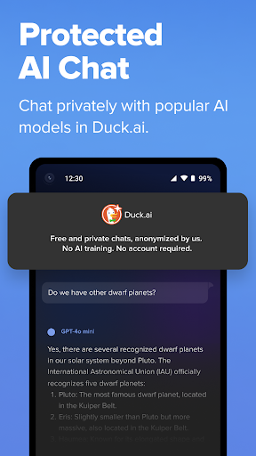 DuckDuckGo, Duck.ai, & VPN screenshot