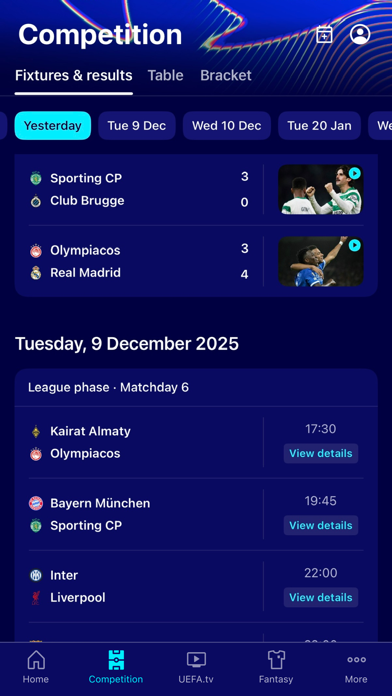 UEFA Champions League Official screenshot