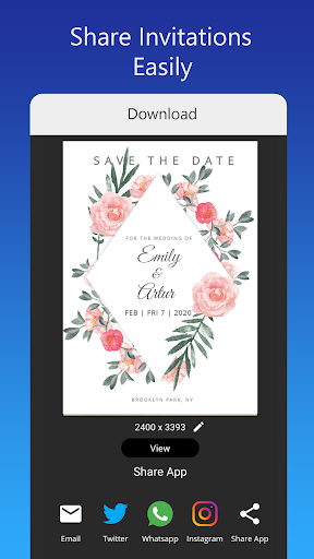 Invitation card Maker, Design screenshot