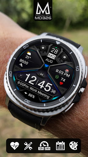 MD326 3D Modern Watch Face screenshot