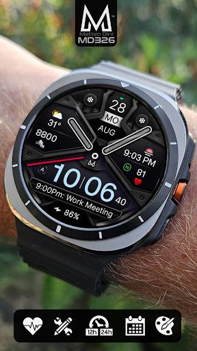 MD326 3D Modern Watch Face screenshot