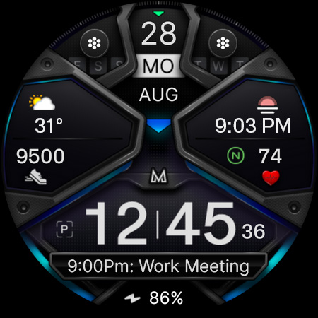 MD326 3D Modern Watch Face screenshot
