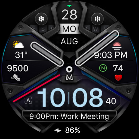 MD326 3D Modern Watch Face screenshot