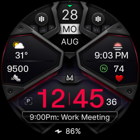 MD326 3D Modern Watch Face screenshot