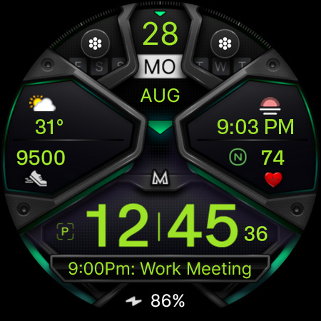 MD326 3D Modern Watch Face screenshot