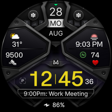 MD326 3D Modern Watch Face screenshot
