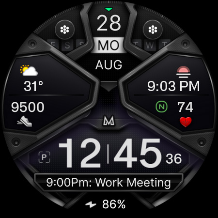 MD326 3D Modern Watch Face screenshot