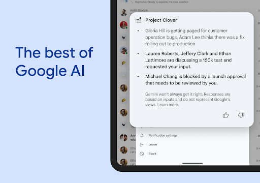 Google Chat screenshot