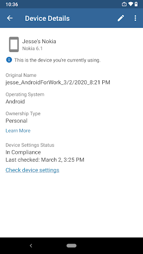 Intune Company Portal screenshot