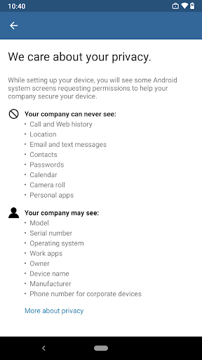 Intune Company Portal screenshot