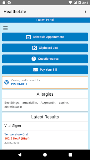 HealtheLife screenshot