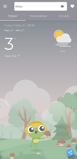 TheFrog: Weather app screenshot