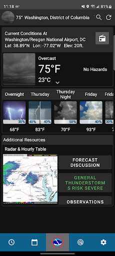 NWS Weather screenshot