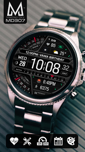 MD307 Digital watch face screenshot