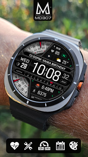 MD307 Digital watch face screenshot