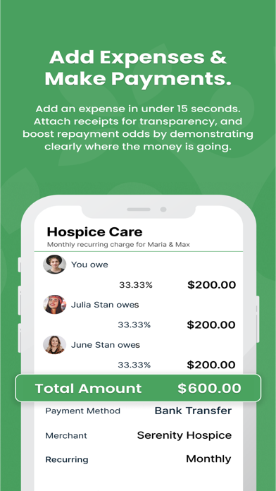 SupportPay: Split Expenses screenshot